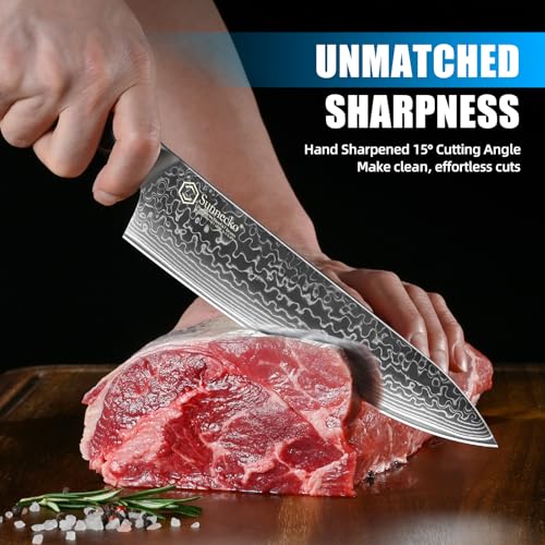 Damascus Kitchen Knife Set 5 Piece (5 Count)