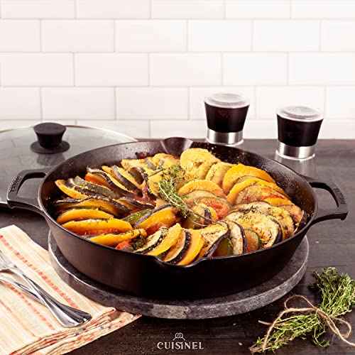 Cast Iron Skillet with Glass Lid