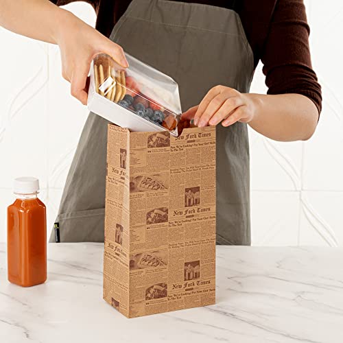 Bag Tek 8 Lb Disposable Lunch Bags 100 Sturdy Take Out Bags (100 Count)