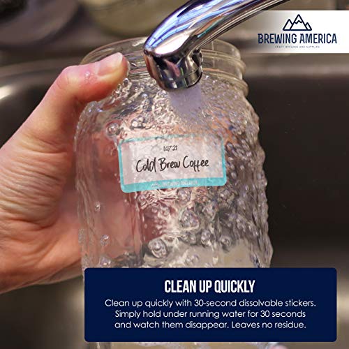 Dissolvable Food Labels for Food Containers (250 Count)