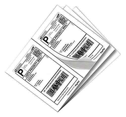 Half Sheet Self Adhesive Shipping Labels for Laser & Inkjet Printers White Blank