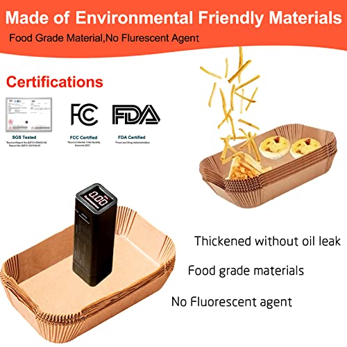 Air Fryer Liner Rectangular for Ninja Foodi Dual Basket 8QT 10QT