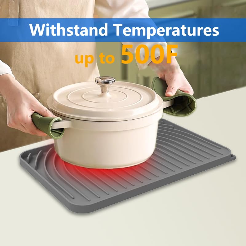 Dish drying mats for kitchen counter