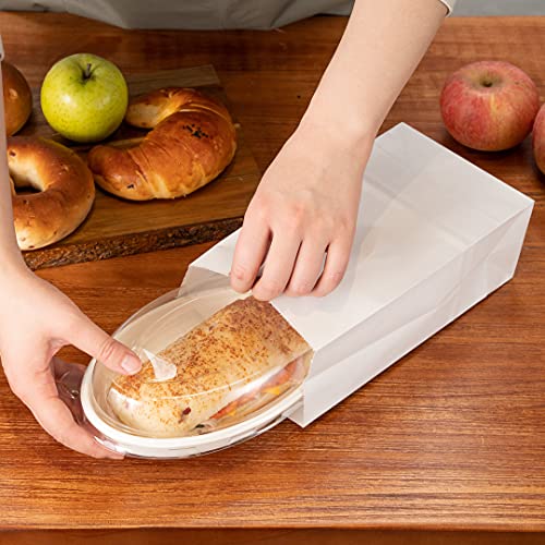 Bag Tek 4lb Paper Bags 100 Disposable Lunch Bags (100 Count)