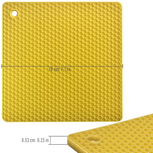 Silicone Square Trivets Mat (6 Count)