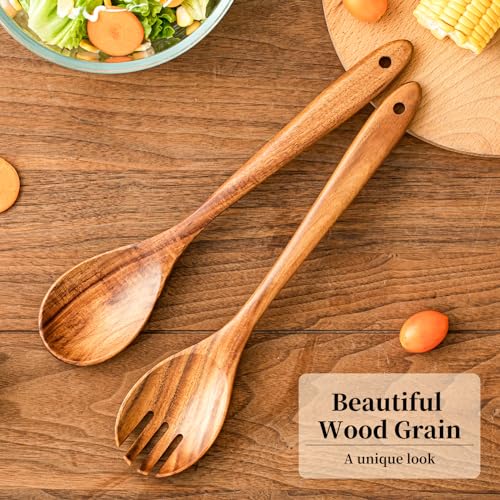 Acacia Wooden Salad Server Set