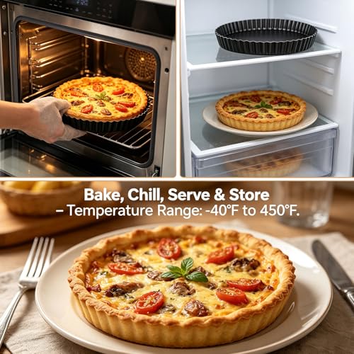9 Inch Tart Pan with Removable Bottom