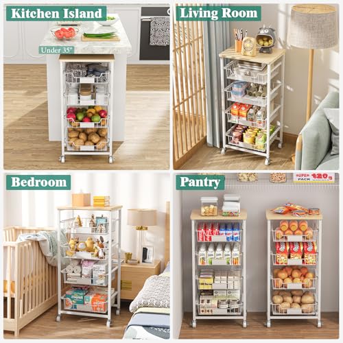 Fruit Vegetable Basket for Kitchen Pantry Storage Organizer