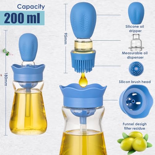 Oil Dispenser Bottle with Silicone Brush