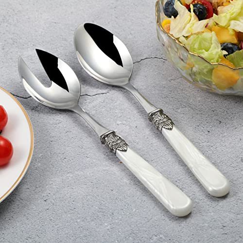 2 piece Salad Servers Stainless Steel Salad Serving Set Salad Fork and Spoon