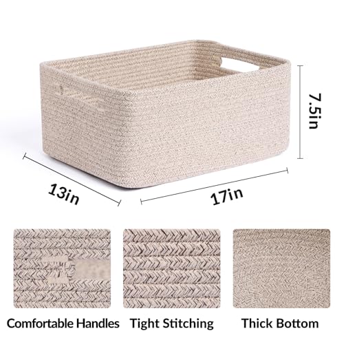 Large Storage Baskets for Shelves (2 Count)