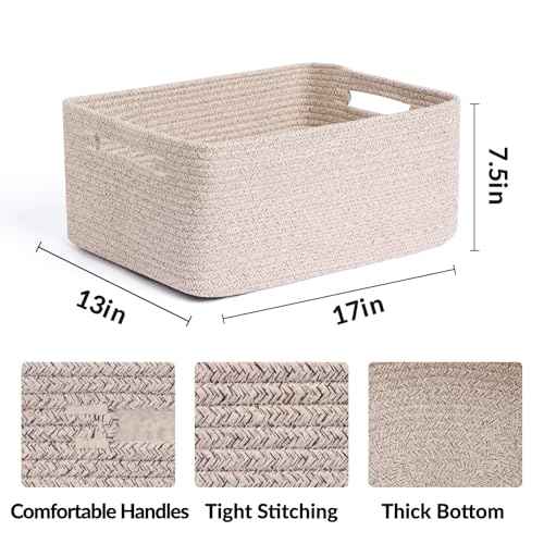 Large Storage Baskets for Organizing (4 Count)