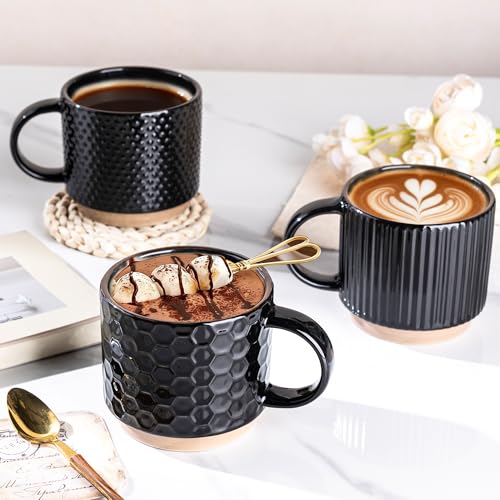 12 OZ Stackable Coffee Mugs Set of 4 (4 Count)