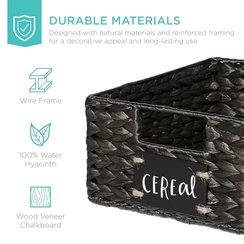 Set of 4 9x12in Water Hyacinth Pantry Baskets (4 Count)
