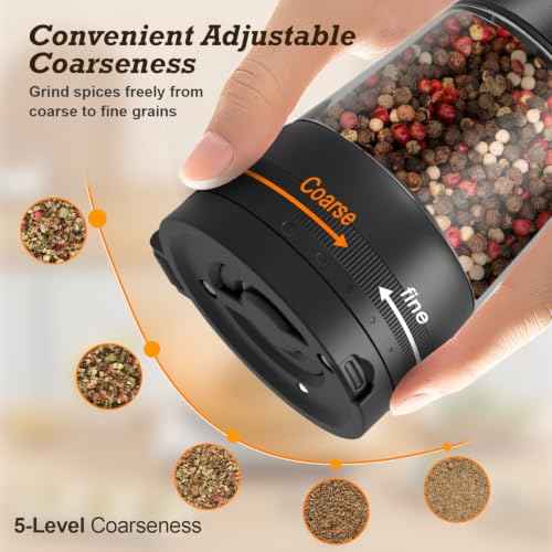 Electric Salt and Pepper Grinder Set (2 Count)