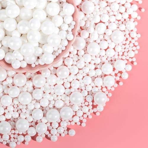 Edible White Pearl Sprinkles for Cake Decorating (4.6 Ounce)