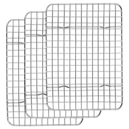12x9 Inch Stainless Steel Cooling Rack Set Fit Quarter Sheet Pan