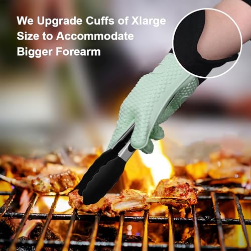 BBQ Gloves Heat Resistant Oven Mitts (2 Count)