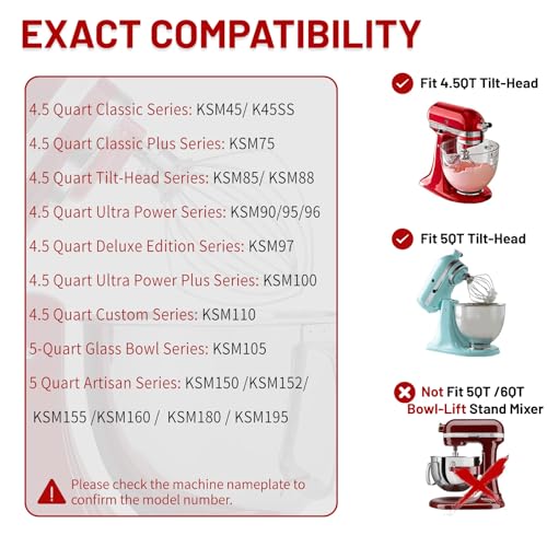 K45WW 6 Wire Whip Attachment for KitchenAid 4.5 5 Quart Tilt