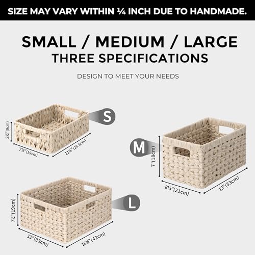 Wicker Baskets for Organizing (2 Count)