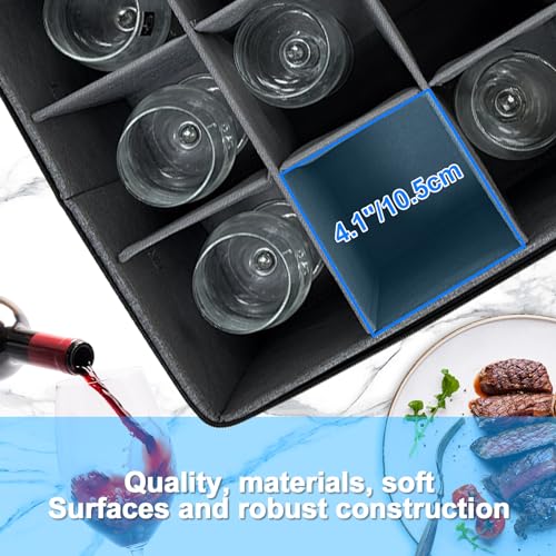 2 Pack Stemware and Glassware Storage Cases (2 Count)