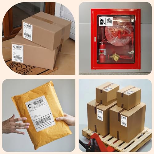 L LIKED 4000 Thermal Shipping Labels 4”x 6”in Fanfold (4000 Count)