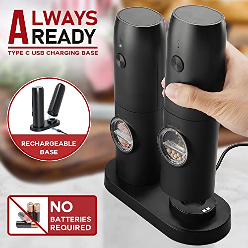 Electric Salt and Pepper Grinder Set of 2