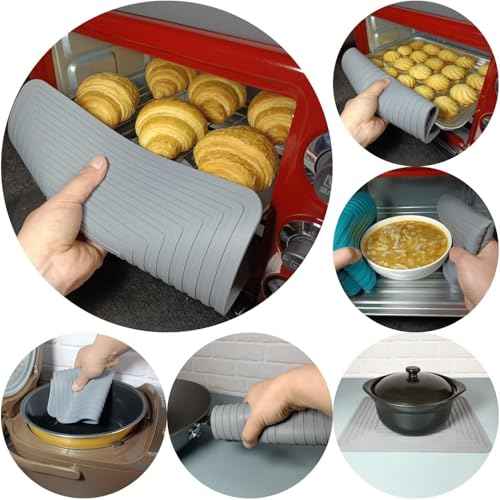 Mint Green Silicone Trivets Mats Set 2 for Hot Dishes