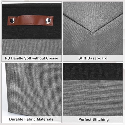 Large Fabric Storage Baskets (3 Count)