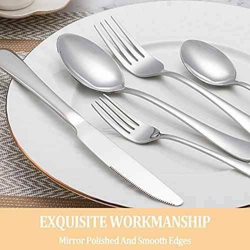 50 Piece Silverware Set Service for 10 (10 Count)