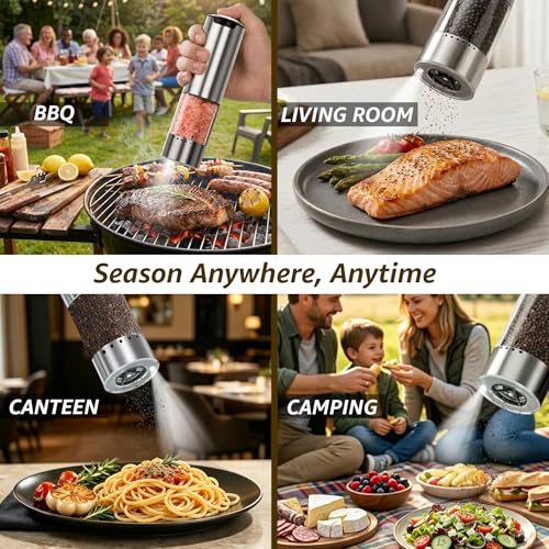 Electric Salt and Pepper Grinder Set Type (2 Count)