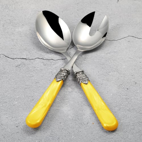 2 piece Salad Servers Stainless Steel Salad Serving Set Salad Fork and Spoon