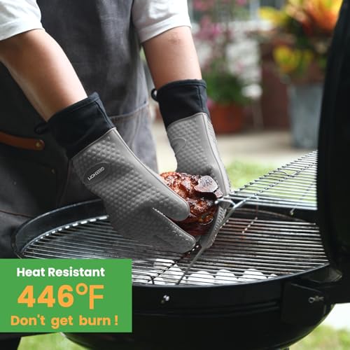 BBQ Gloves Heat Resistant Oven Mitts (2 Count)