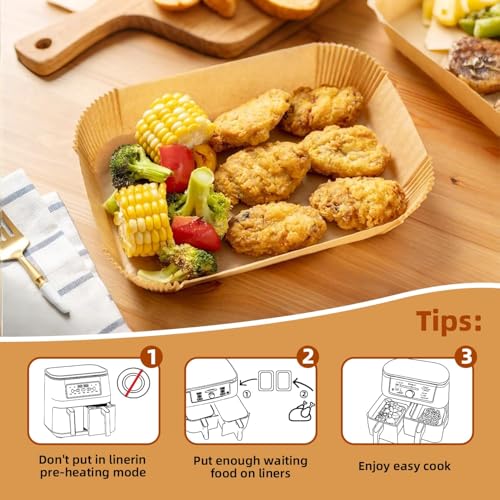 200pcs Rectangle Air Fryer Paper Liners (200 Count)