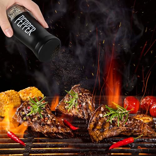 Salt and Pepper Shakers with Adjustable Pour Hole (2 Count)