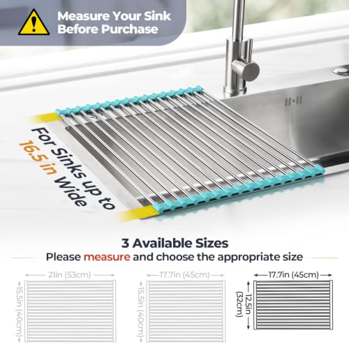 Roll Up Dish Drying Rack Over Sink