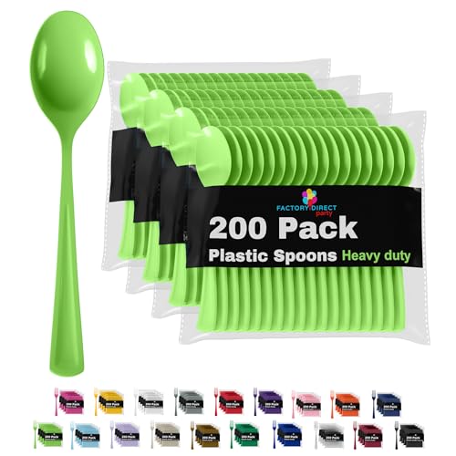 Party Solids Plastic Spoons (200 Count)