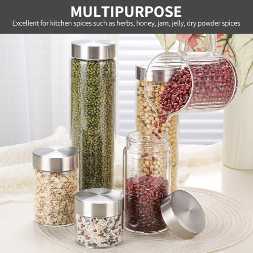 8 Oz Glass Bottles with Lid (4 Count)