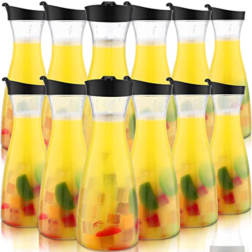 12 Pcs Plastic Carafe with Flip Top Lid (12 Count)