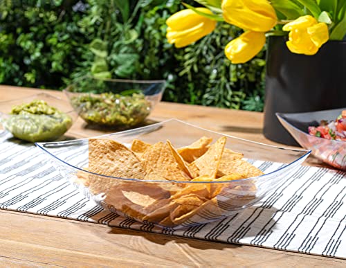 4 Pack Disposable Clear Plastic Serving Bowls Square Party Candy Use 64oz (4 Count)