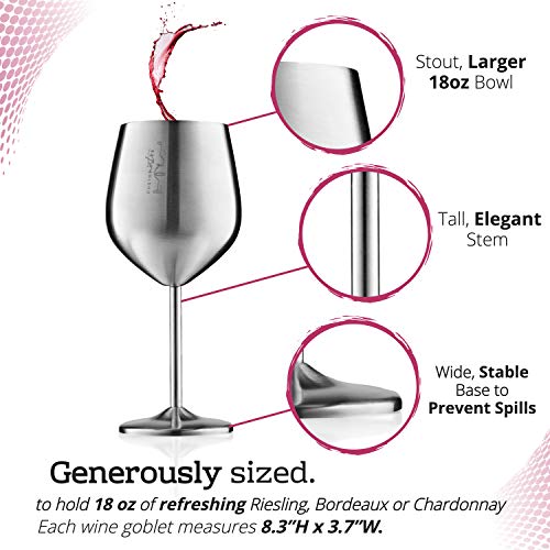 Stainless Steel Wine Glass (4 Count)