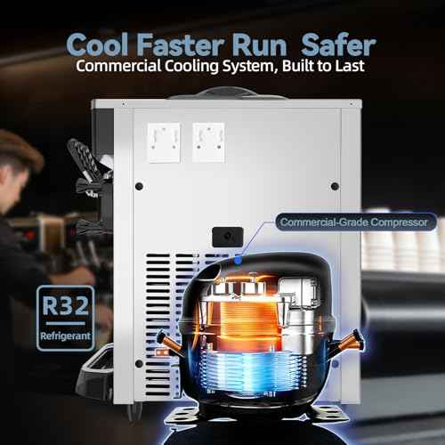 Commercial Soft Serve Ice Cream Machine 3 Flavor