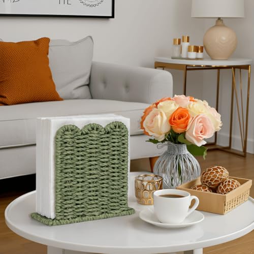 Scalloped Napkin Holder for Table Home Rustic Room Decor
