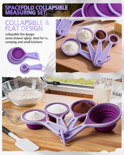 Collapsible Measuring Cups and Spoons Set