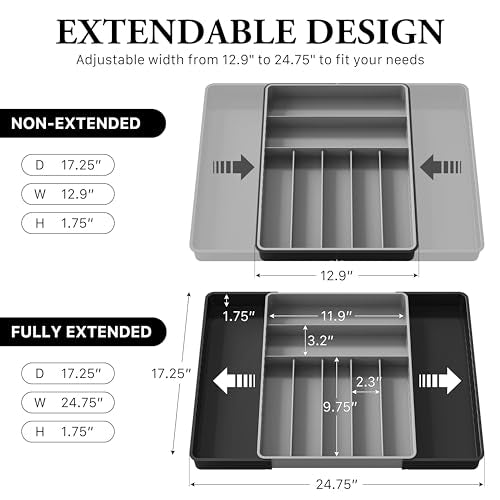 Expandable Kitchen Drawer Flatware Organizer