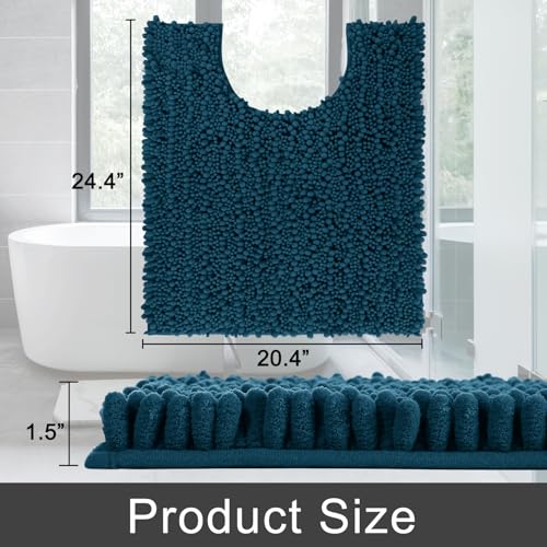Toilet Rug U Shaped Washable 24x20 Inch