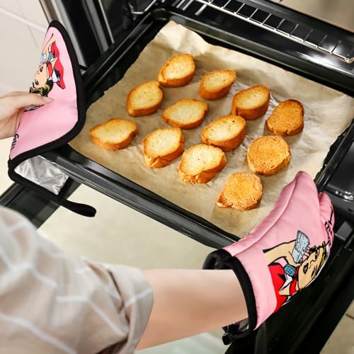 Funny Oven Mitts and Pot Holders Sets Cooking BBQ Non