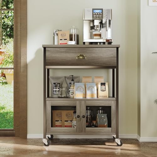 Coffee Bar Cart Cabinet