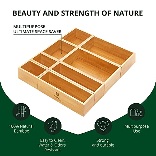 Bamboo Jewelry Organizer Box & Chests Set (8 Count)