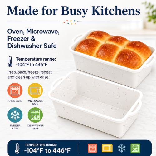 2 Pack 8.5x4.5 Standard Silicone Loaf Pans (4 Count)